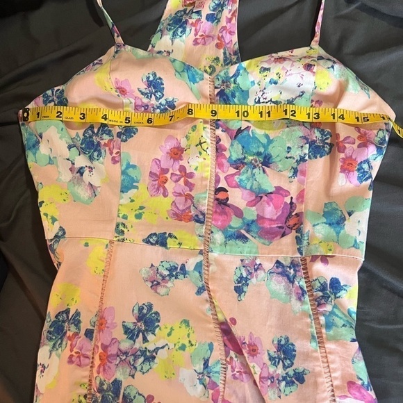 CANDIES razor back Floral Mini Dress Size 11 - Picture 5 of 7